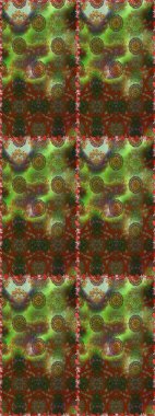 El çizimi dikişsiz sonbahar çiçekleri deseni. Doodle tarzı. Tekstil ve kapak tasarımı için mükemmel. Kahverengi ve yeşil renkli çiçekler. Renkli kahverengi ve yeşil pürüzsüz desen.