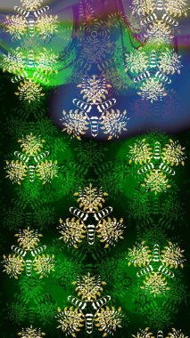 Süslü kumaş deseni. Düz Çiçek Elementleri Tasarımı. Raster illüstrasyonundaki çiçek desenli çizim. Renkli Bahar Teması çizim şablonu.