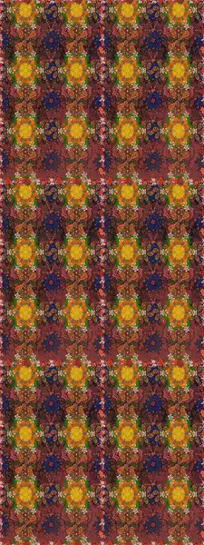 Kusursuz çiçek deseni. Kahverengi renkli Asya tekstili. Raster illüstrasyonu.