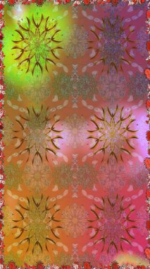 Vadinin çiçekleri kahverengi renklerde. Raster dikişsiz çiçek deseni.