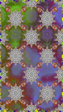 Güzel karalama çiçekleri olan kusursuz çiçek desenleri. Küçük çiçekteki sevimli çiçek deseni. Güzel kumaş deseni. Raster illüstrasyonu.