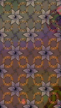 Suluboya çizimi. Kahverengi renkli çiçekler. El çizimi. Çiçekli çizim deseni.