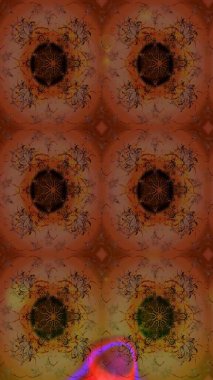 Tekrar eden çiçek arkaplanı, zarif kahverengi çiçek duvar kağıdı. Kahverengi renkler üzerine çiçek desenli çizimler, el yapımı papatyalar, papatyalar..