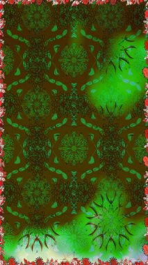 Yeşil ve kahverengi lale çiçekleriyle pürüzsüz bir desen. Paket kağıdı için en iyisi. Karşılama ya da düğün geçmişi olarak kullanılabilir. Doğal kozmetik ürünleri, parfüm, çiçekçi dükkanı için bahar ihalesi tasarımı.