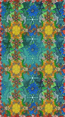 Çiçekli yaz çiçekleri. Küçük renkli çiçekler. Küçük çiçekte güzel bir desen. Moda baskıları için zarif bir şablon. Motley illüstrasyonu. Kusursuz..