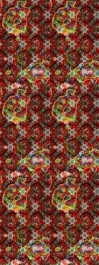 Çiçekler suluboya eskiz deseni. Raster Stili kumaş deseni.