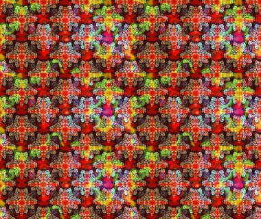 Vadinin çiçekleri kırmızı renklerde. Raster çiçek desenleri çiziyor..