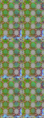 Çiçek desenli raster, yeşil ve gri çizgi grafik desenli soyut raster arkaplan. Modern stil dokusu.