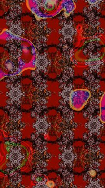 Kahverengi ve kırmızı renkte çiçekler. Küçük çiçekte sevimli çiçek deseni var..