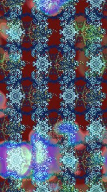 Küçük çiçekli yay deseni çiz. Suluboya stilinde renklerde. Raster illüstrasyonu.