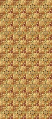 Klasik raster altın desenli. Altın elementlerle bej ve kahverengi renkte desen. Raster illüstrasyonu. Klasik klasik klasik arka plan. Geleneksel oryantasyon süsü.