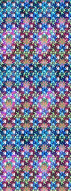 Raster illüstrasyonu. Mavi renklerde. Güzel kumaş deseni. Raster illüstrasyonunda çiçek deseni çizimi.