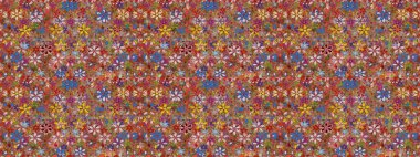 Kahverengi ve kırmızı renkte çiçekler. Nazik, narin çiçek arkaplanı. Raster çiçek desenli ve çiçekli..