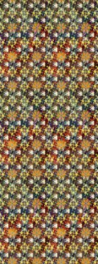 Kahverengi renkli çiçekler. Düz Çiçek Elementleri Tasarımı. Raster illüstrasyonundaki çiçek desenli çizim. Renkli Yaz Teması çizim şablonu.