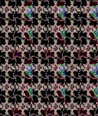 Siyah renkli çiçekler. Raster illüstrasyonundaki çiçek desenli çizim. Renkli Bahar Teması eskiz kalıbı. Düz Çiçek Elementleri Tasarımı.