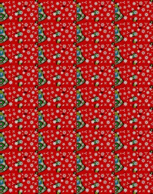 Renkli süs kenarı. Çizim kalıbı. Raster illüstrasyonu. Kırmızı renklerde. Çiçek duvar kağıdı. Hint süsü..