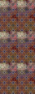 Raster çiçek desenleri çiziyor. Vadinin çiçekleri kahverengi renklerde.