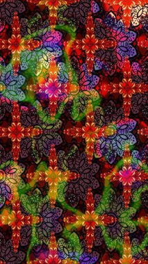 Küçük çiçekteki sevimli çiçek deseni. Güzel kumaş deseni. Güzel karalamalı çiçek desenli çizim. Raster illüstrasyonu.