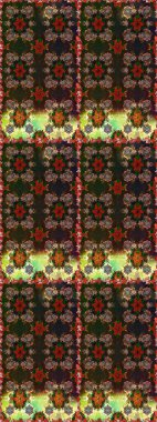 Kahverengi ve gri renklerde çiçeklerle kusursuz çiçek deseni. Suluboya tarzında kahverengi ve gri renkte çiçekler.