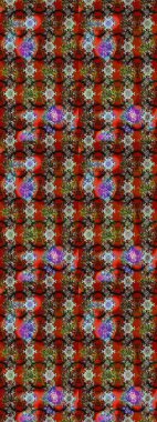 Raster illüstrasyonu. Kahverengi renklerde. 3D çiçekler, çizim.