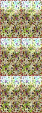 Renkli Bahar Temalı Kusursuz Arkaplan. Raster. Düz Çiçek Elementleri Tasarımı.