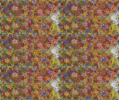 Küçük ölçekli çiçek basit şirin desende. Üretim, duvar kağıdı, baskı, hediye paketi ve scrapbooking Tekstil veya kitap için çiçek sorunsuz arka plan kapsar. Raster illüstrasyon.