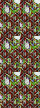 Tekstil, kumaş, kapaklar, duvar kağıtları, baskı, naylon, koleksiyon defteri, örgü, dekupaj için güzel bir eskiz. Küçük yeşil, kahverengi ve gri çiçeklerle oldukça kaliteli besin torbası deseni.