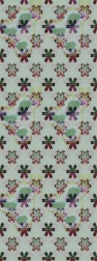 Çiçekli çizim şekli. Renkli Bahar Teması eskiz kalıbı. Gri renkli çiçekler. Düz Çiçek Elementleri Tasarımı.