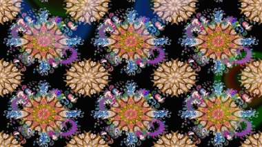 Çizgi çizimi kalıbı. Raster Moda kumaş deseni. Şirin çiçekler..