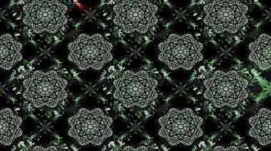 Raster illüstrasyonu. Şatafatlı bahar bahçesi dokusu. Siyah renkli çiçekler. Çiçek deseni. Siyah renkte çiçek çizimi.