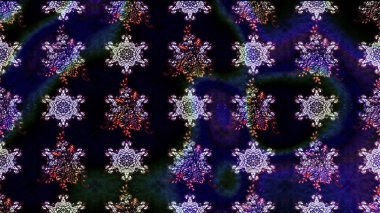 Çiçeksel fantezi tasarımı ve parlak bir arka plan çizimi. Düz Çiçek Elementleri Tasarımı. Renkli Bahar Teması çizim şablonu.