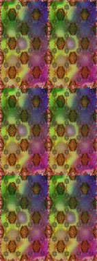 Kusursuz çiçek deseni duvar kâğıdı olarak kullanılabilir. Raster illüstrasyonu. Kahverengi ve yeşil renkte çiçekler.