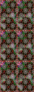 Raster illüstrasyonu. Çiçekli karalama şeklinde Raster çiçek deseni. Gri ve kahverengi renkte yaz çiçekleri.