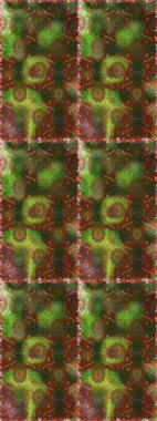 Düz Çiçek Elementleri Tasarımı. Kahverengi ve yeşil renkli çiçekler. Renkli Yaz Temalı Kusursuz Arkaplan. Raster illüstrasyonunda trendsiz çiçek deseni.