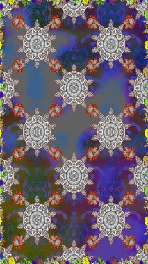 Dekorasyon ve tasarım için güzel bir desen. Eski model. Moda baskısı. Raster illüstrasyonu. Suluboya kusursuz desen. Çiçeğin suluboya çizimlerinin zarif deseni.