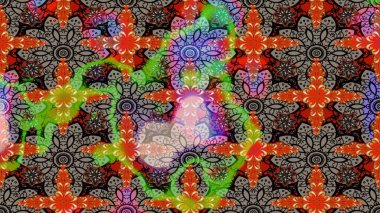 Bej renkli çiçekler. Düz Çiçek Elementleri Tasarımı. Renkli Bahar Teması eskiz kalıbı. Raster illüstrasyonunda çiçek deseni çizimi.