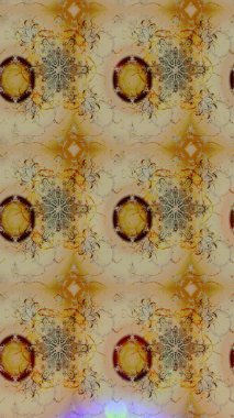 Birçok bej ve soyut çiçekli tropikal çizim deseni. Varicolobeige Raster çizimi. Küçük çiçekte sevimli çiçek deseni var..