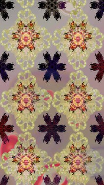 Bej arka planda. Elle çizilmiş çiçek desenli Raster çizimi. Tekstil, kumaş, ambalaj, hatıra defteri için hoş bir çiçek arkaplanı. Çocuksu tasarım.