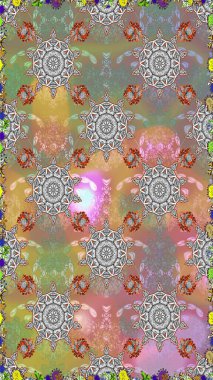 Küçük çiçekteki sevimli çiçek deseni. Gri ve nötr renkte çiçekler.