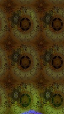 Suluboya çizim kalıbı. Çiçekler suluboya tarzında kahverengi ve yeşil renklerde. Çiçek izi.