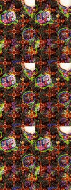 Eskiz Vintage Çiçek Deseni. Raster Kalça dokusu deseni.