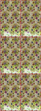 Düz Çiçek Elementleri Tasarımı. Sevimli çiçek raster deseni. Tarafsız ve bej renkli çiçekler. Kusursuz Renksiz Bahar Teması Kusursuz Arkaplan.