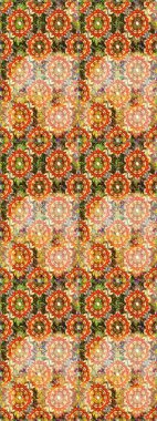 Barok tarzında kusursuz bir doğulu süsü. Turuncu renklerde altın elementler. Geleneksel klasik raster altın pürüzsüz desen.