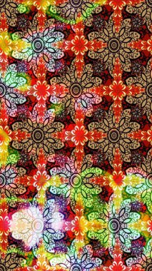 Güzel kumaş deseni. Raster illüstrasyonu. Hoş bir çiçek geçmişi var. Küçük çiçekte çizim deseni.