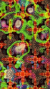 Tekstil, tebrik kartı, boyama kitabı, telefon kılıfı baskısı için kullanılabilir. Kızılderili desenli desenli desenli şal deseni. Etnik Mandala süsü. Raster Henna dövme stili.