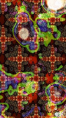 Kızılderili desenli desenli desenli şal deseni. Tekstil, tebrik kartı, boyama kitabı, telefon kılıfı baskısı için kullanılabilir. Etnik Mandala süsü. Raster Henna dövme stili.