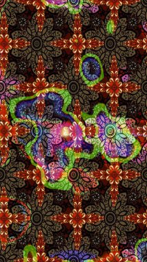 Çiçekli karalama şeklinde Raster çiçek deseni. Kahverengi ve siyah renkli çiçekler. Nazikçe, güzel çiçek arkaplanı..