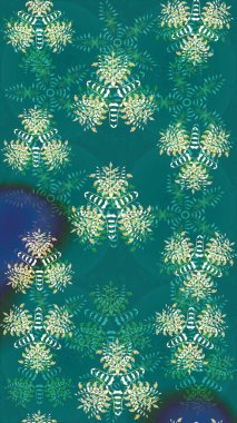 Raster düz çiçek çizim deseni. Mavi renkli çiçekler. Tasarım hediye paketi, tebrik kartları, posterler ve afiş tasarımı.