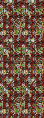 Çiçekli el çizimi çizimi deseni. Modern gelişim kırmızı, kahverengi ve nötr raster arka plan duvar kâğıdı resimli klasik çizgi çizgisi, desenli desenli çiçekler, çiçekli süsler..