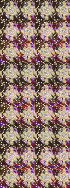 Raster illüstrasyonu. Moda baskısı, albüm, ambalaj kağıdı ve duvar kağıdı için zarif dekoratif süslemeler. Bej renkli şirin çiçekler. Küçük çiçekli basit bir çiçek çizimi..